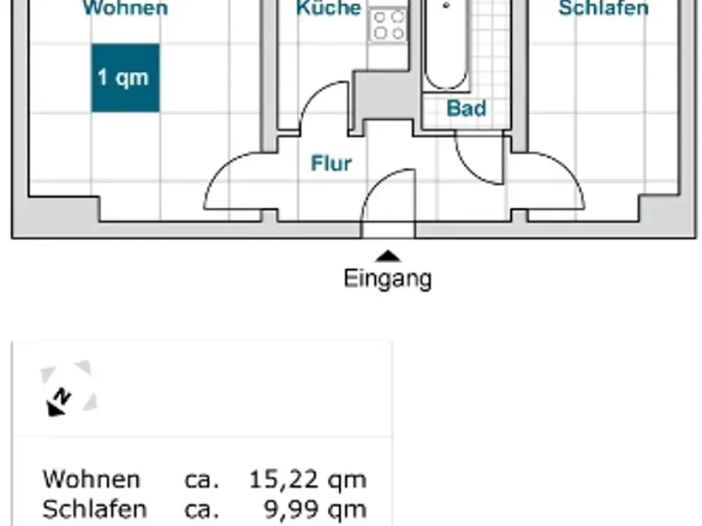 Kleine 2-Zimmer-Wohnung in der Tiergartensiedlung!