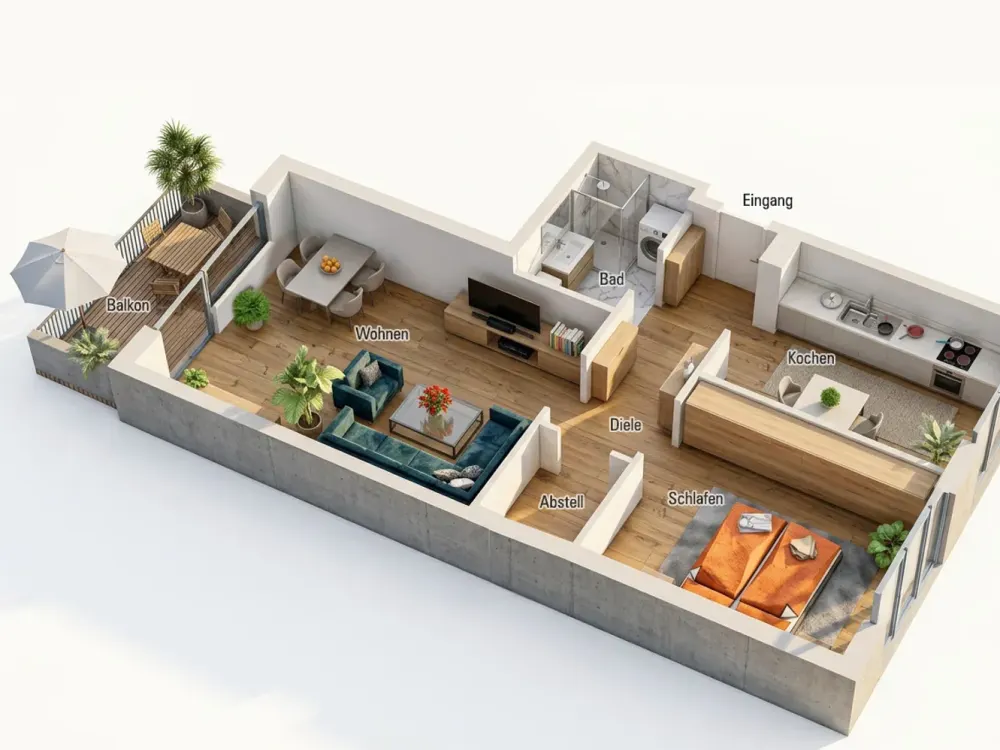Sommer zuhause genießen? Traumhafte 2-Raum ganz oben mit Balkon und Aufzug!!!