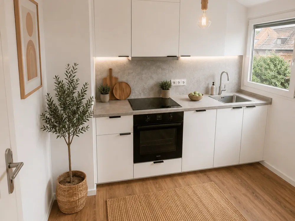 Modernisierte 3-Zimmer-Wohnung mit Wärmepumpe & Klimaanlage, neuer Einbauküche und Stellplatz