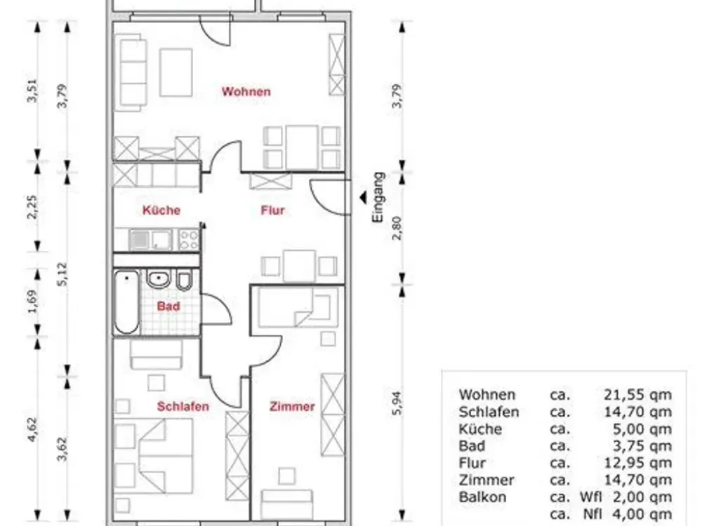 Spacious 3-Room Apartment on Roten Berg!