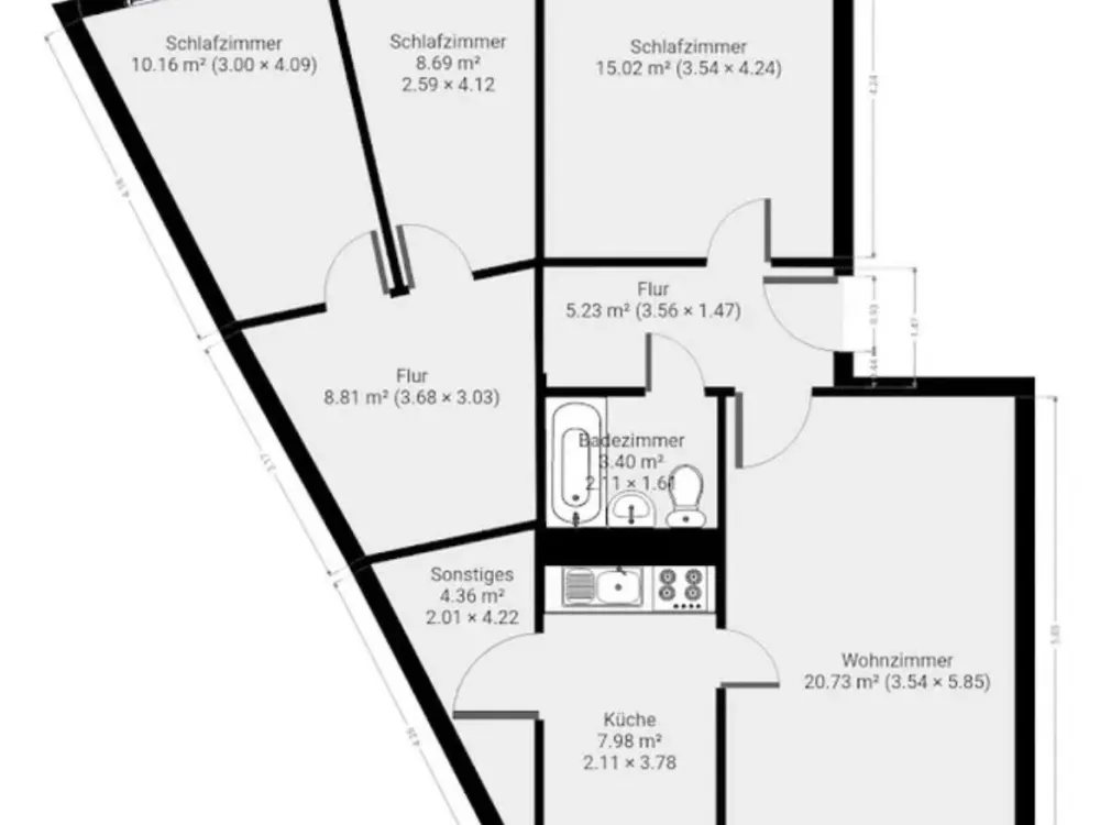 5-Raum-Wohnung in Leipzig-Grünau ab Oktober 2026 zu vermieten.