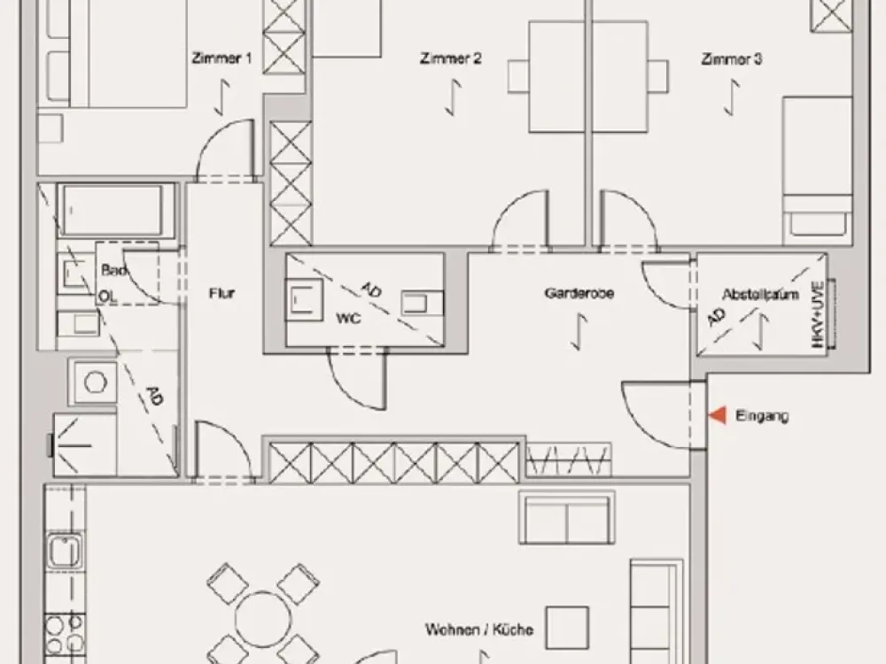 Attraktiv! 4-Zimmer-Wohnung mit 2 Balkonen und traumhafter Aussicht im Erstbezug
