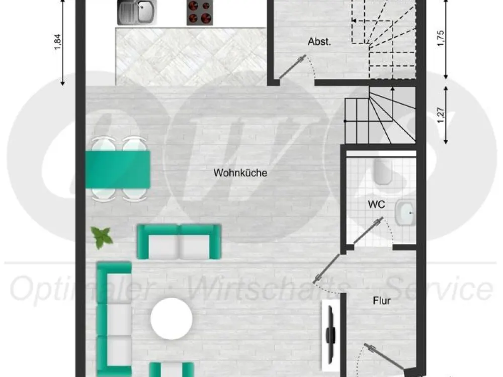 Wohnen am Rhein: Hochwertige 3-Zimmer-Maisonette im beliebten Köln-Sürth