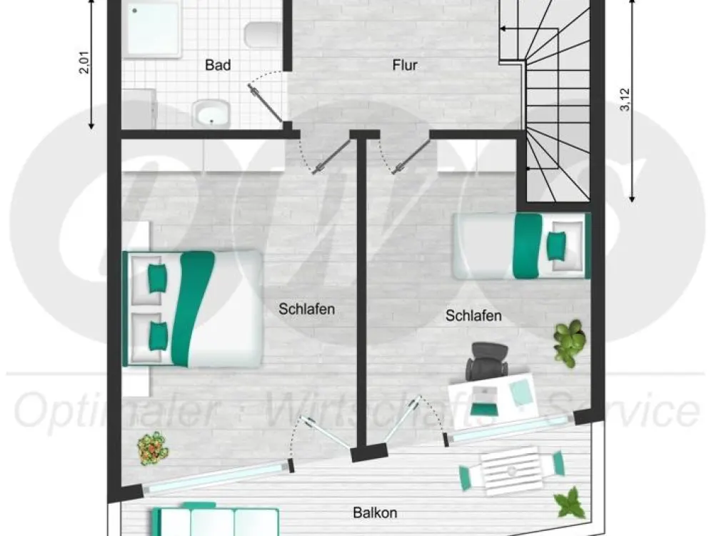 Wohnen am Rhein: Hochwertige 3-Zimmer-Maisonette im beliebten Köln-Sürth