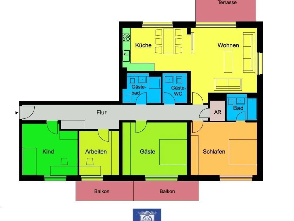 Impressive Modern Family Apartment with Fitted Kitchen! 2 Balconies! Terrace!
