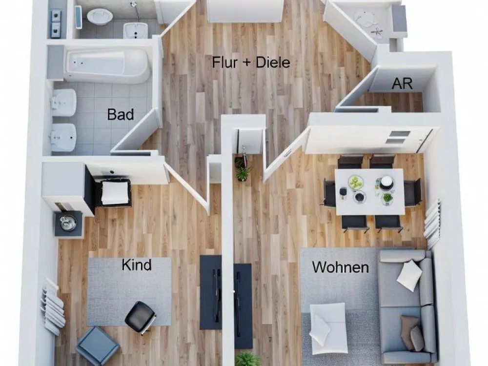 Frisch sanierte 3-Zimmer-Wohnung Balkon | 1. OG | Röthenbach 83m²