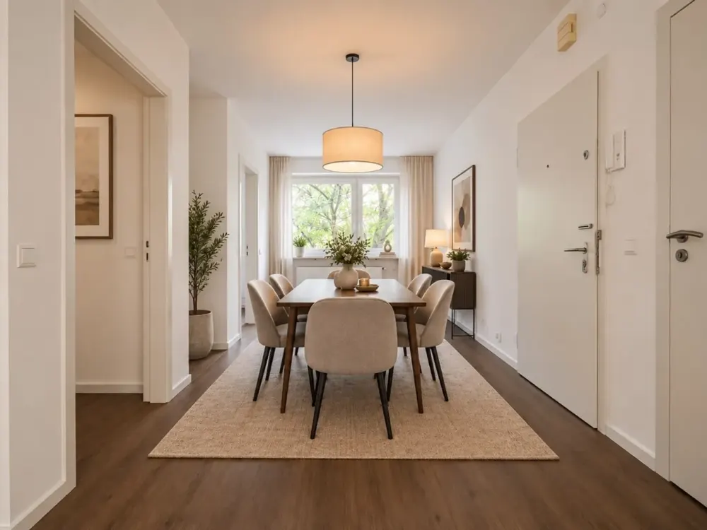 Modernisierte 4-Zimmer-Wohnung + Esszimmer, Westbalkon & neue Einbauküche in Poppenbüttel