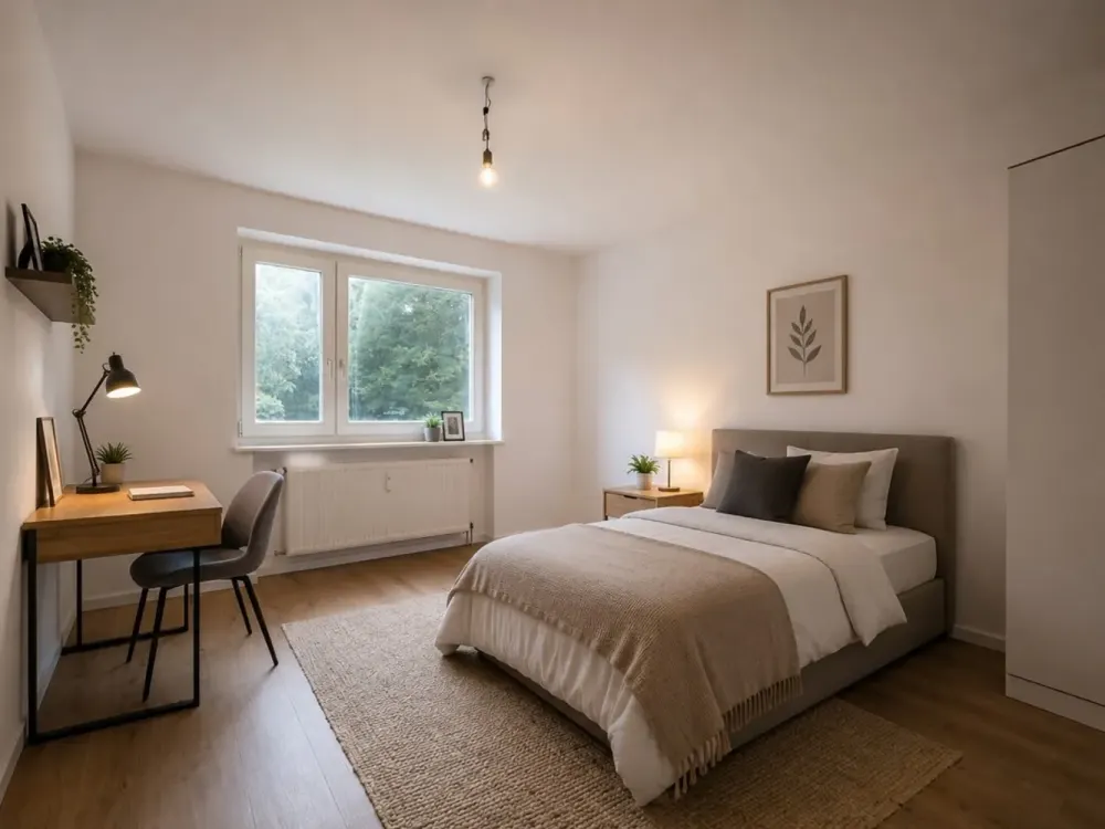 Modernisierte 4-Zimmer-Wohnung + Esszimmer, Westbalkon & neue Einbauküche in Poppenbüttel