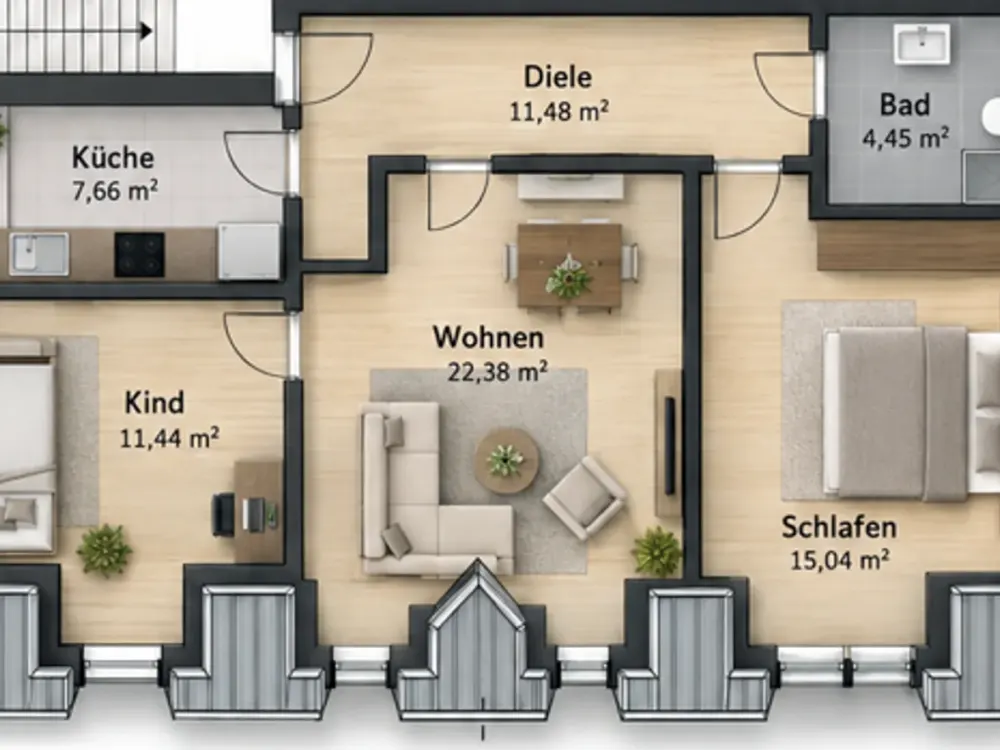 Alltagstaugliche 3-Zimmer-Wohnung in zentraler Lage von Leverkusen