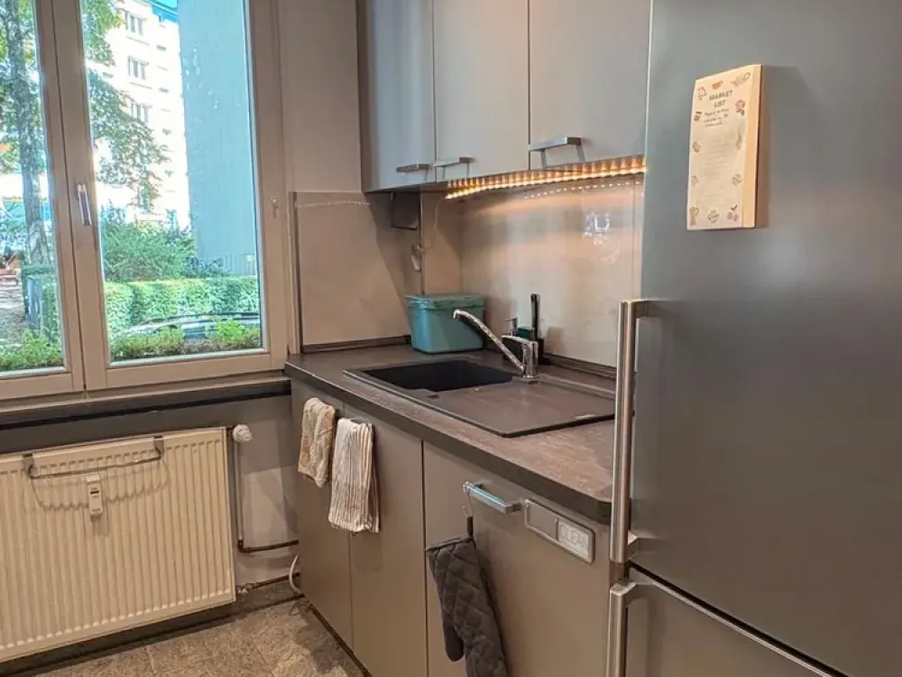 Möblierte 1-Zimmer-Wohnung mit Klimaanlage im Frankfurter Ostend