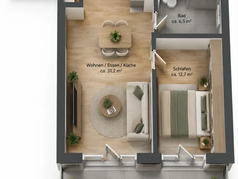 Neubau: Helle und Großzügige 2-Zimmer Wohnung Ostbahnhof