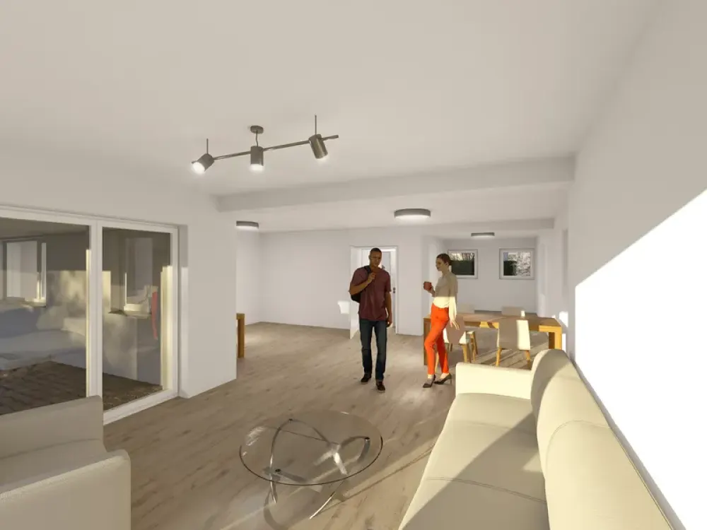 Second Occupancy After Renovation: Ground Floor Apartment with Garden and Pool in Sinthern