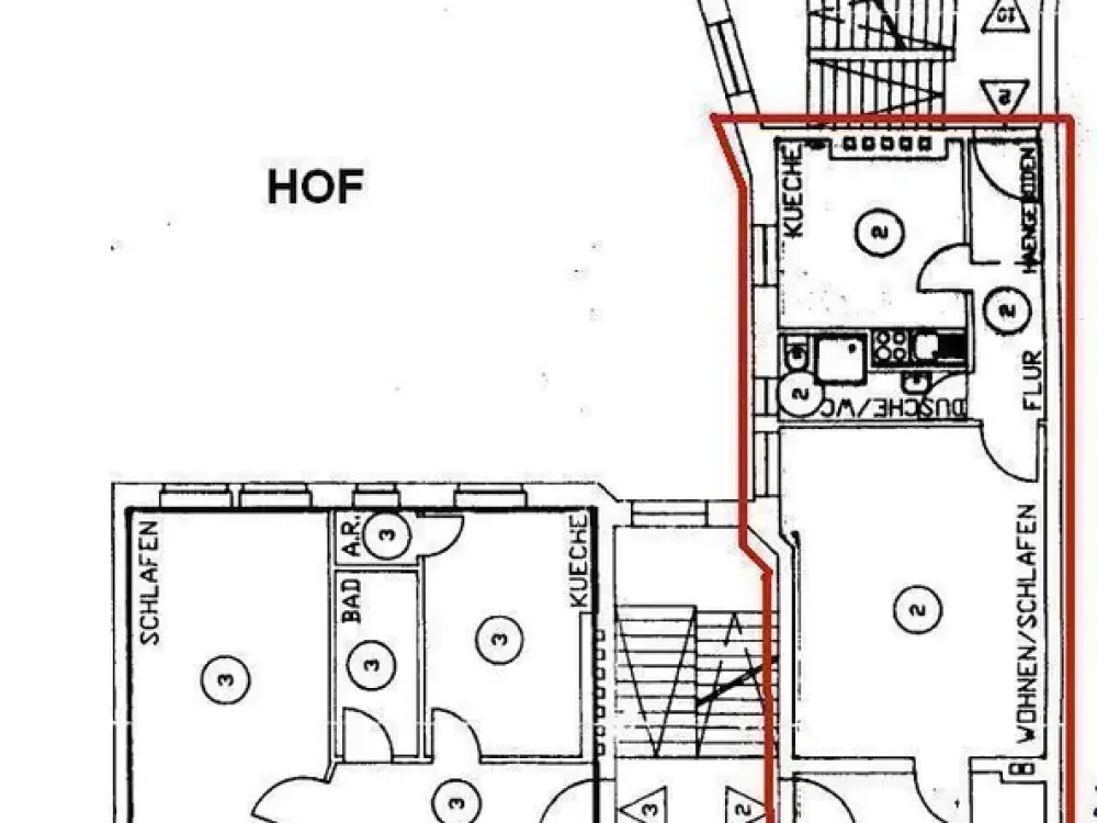 MOD. 2 ZIMMERALTBAUWHG. IM GUTBÜRGERLICHEN STEGLITZ - RUHIGE LAGE/NÄHE SCHLOßSTRASSE