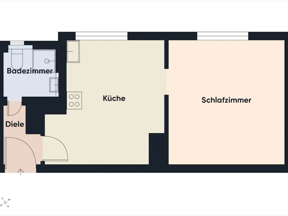 1 Zimmer-Wohnung in zentraler Lage