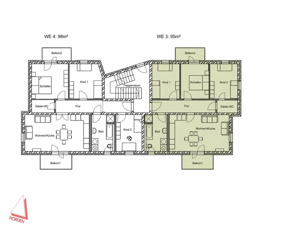 Moderne 4-Raumwohnungen - Neubau/ Erstbezug