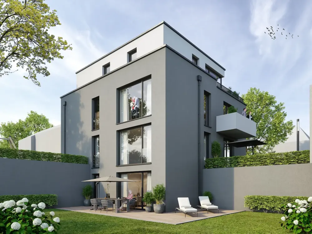 Exklusiver Erstbezug im Bismarckviertel: 4,5 Zimmer, 107 m², Aufzug direkt in die Wohnung, Küche, A+