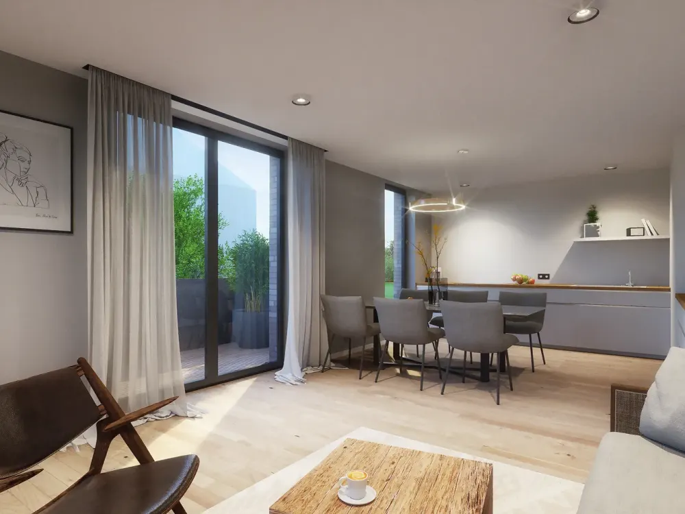 Exklusiver Erstbezug im Bismarckviertel: 4,5 Zimmer, 107 m², Aufzug direkt in die Wohnung, Küche, A+