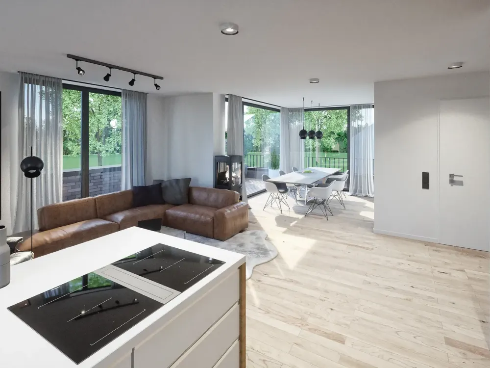 Exklusiver Erstbezug im Bismarckviertel: 4,5 Zimmer, 107 m², Aufzug direkt in die Wohnung, Küche, A+