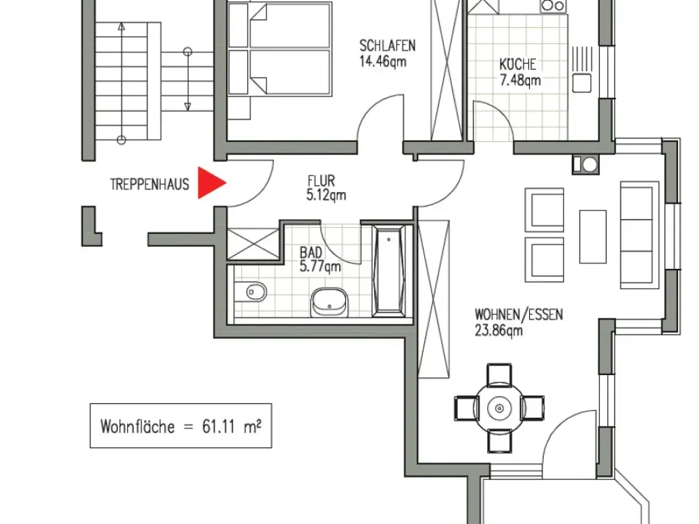 KURZFRISTIG ANSCHAUEN + MARKKLEEBERG + 2 RAUM WOHNUNG + TERRASSE