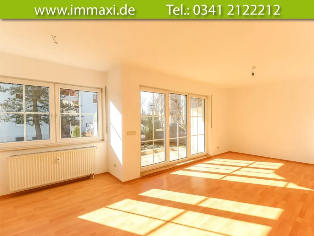 KURZFRISTIG ANSCHAUEN + MARKKLEEBERG + 2 RAUM WOHNUNG + TERRASSE