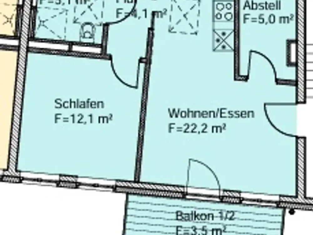 2-Zimmer-Wohnung mit Balkon und Einbauküche in zentraler Lage