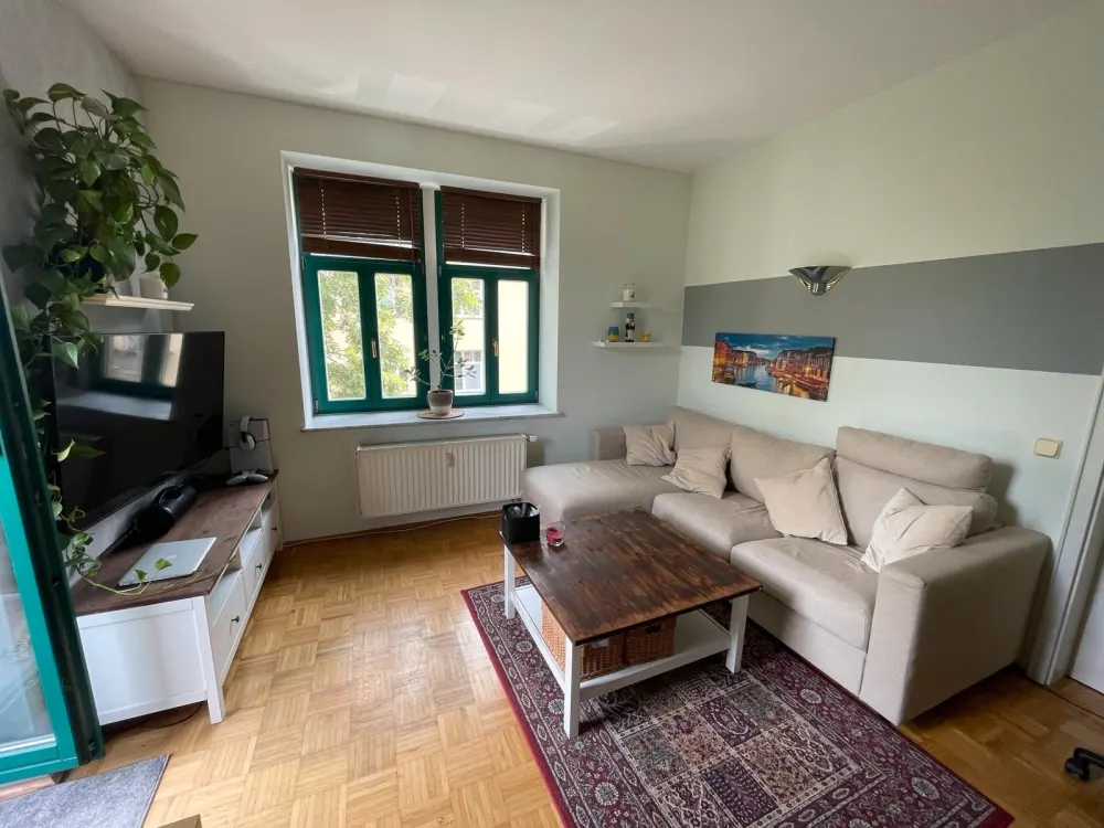 Schöne 2-Zimmer-Wohnung mit Balkon vollmöbliert an der Elbe