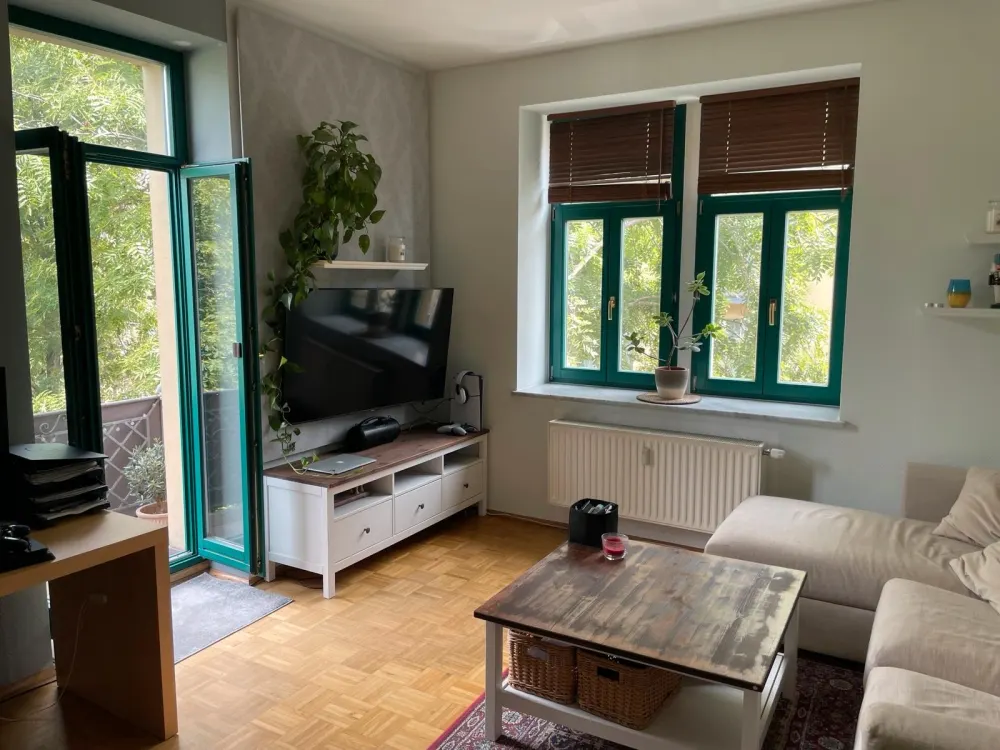 Schöne 2-Zimmer-Wohnung mit Balkon vollmöbliert an der Elbe