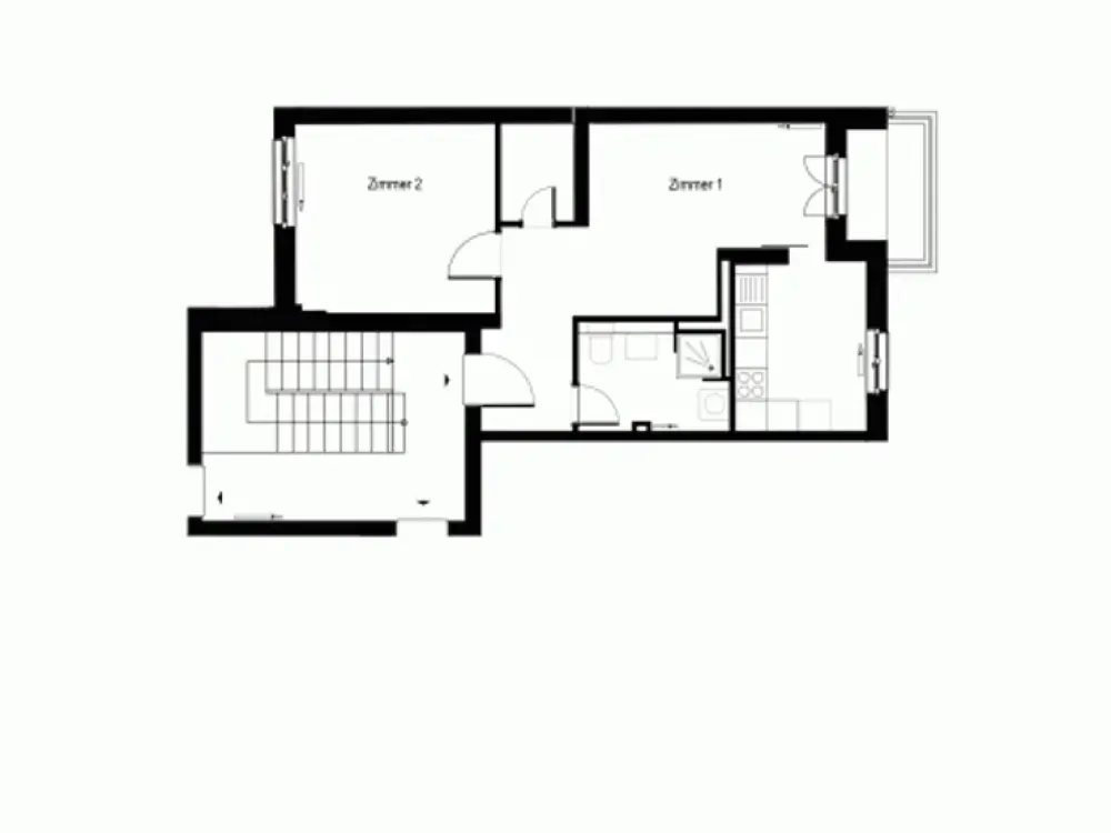 2-Zimmer-Wohnung mit WBS größer140-180