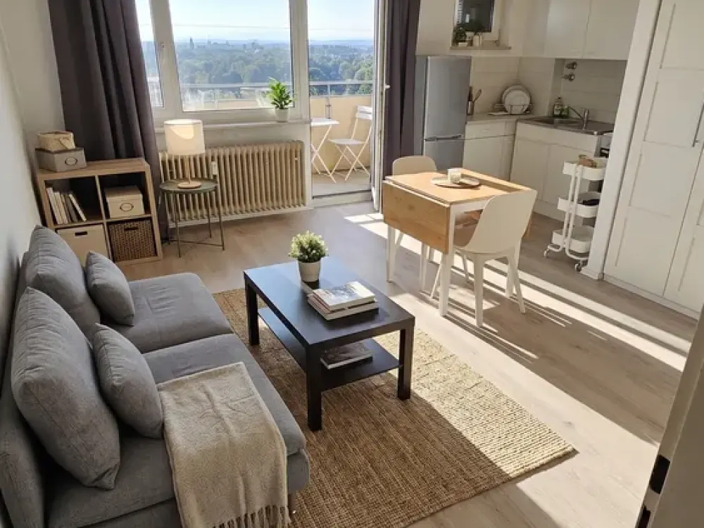 möbliertes Appartment mit traumhaften Blick über Hanau und die Skyline Frankfurts