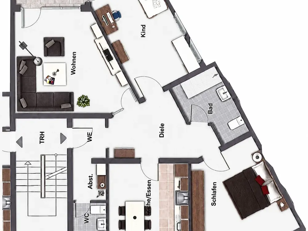 Helle 3-Zimmer-Wohnung in Urbach