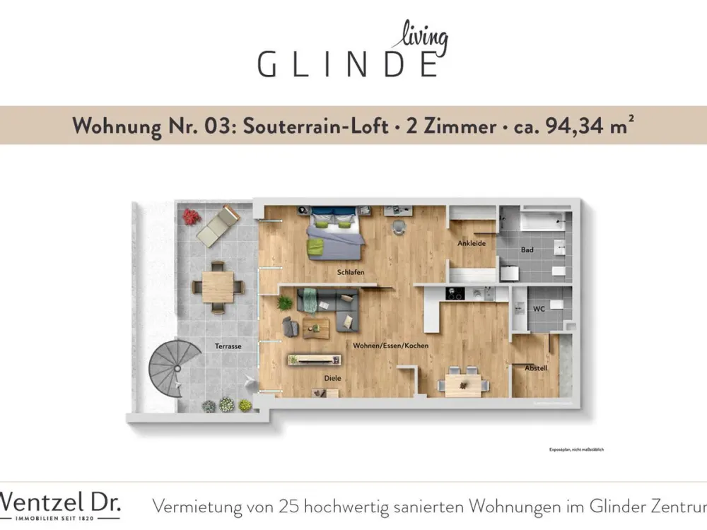 Ihr neues Zuhause in Glinde, 2-Zimmer-Wohnung, Wentzel Dr.