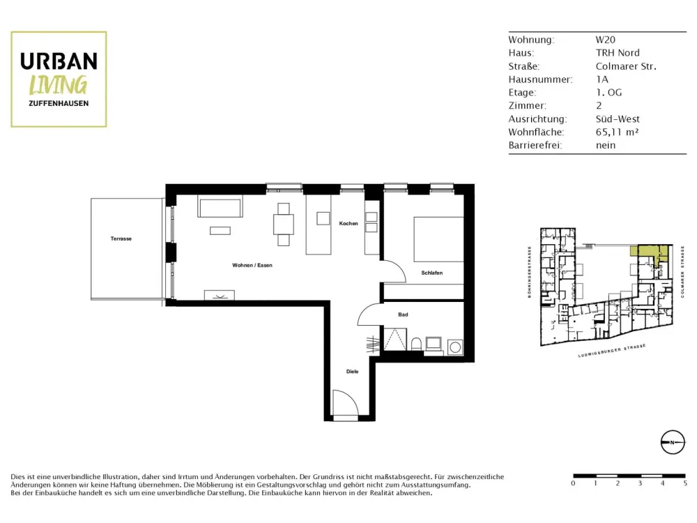 Attraktive lichtdurchflutete 2-Zimmer-Wohnung mit EBK!