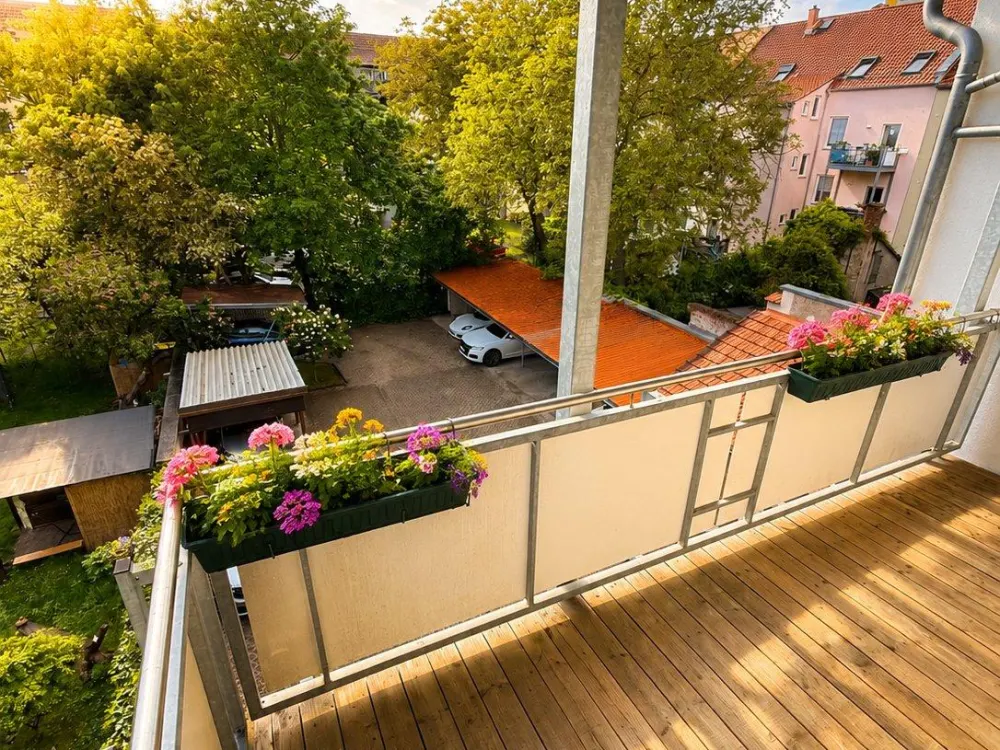 3-room apartment with balcony, parking space & garden in central location of Arnstadt