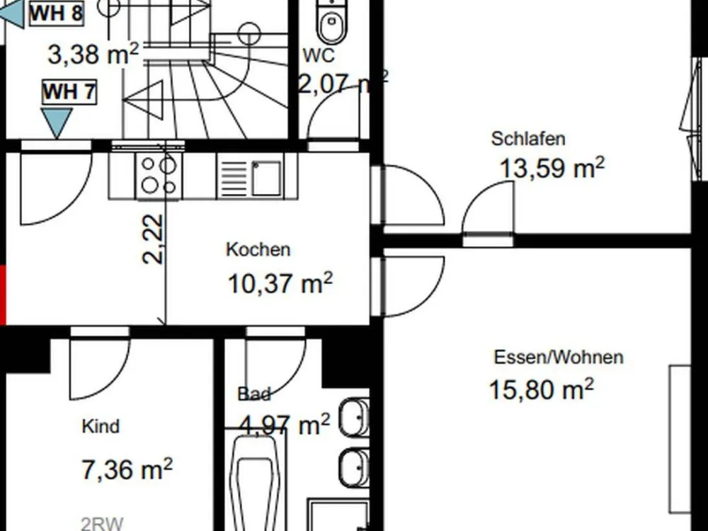 Kernsaniertes 3-Zimmer-Wohnen in Stuttgart-Hedelfingen - Fußbodenheizung & neue Fenster