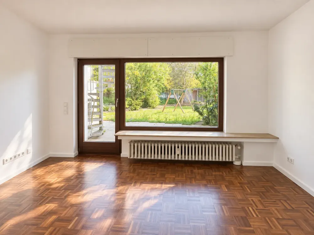 Ground Floor Apartment with Fitted Kitchen, Private Terrace, Garden Section and Parking Space in Cologne