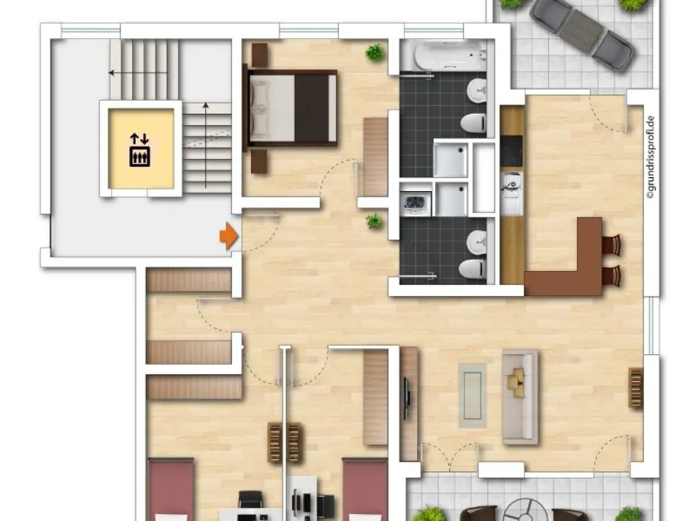 2 Bäder, 2 Balkone: Familienwohnung in Striesen *** EBK möglich ***