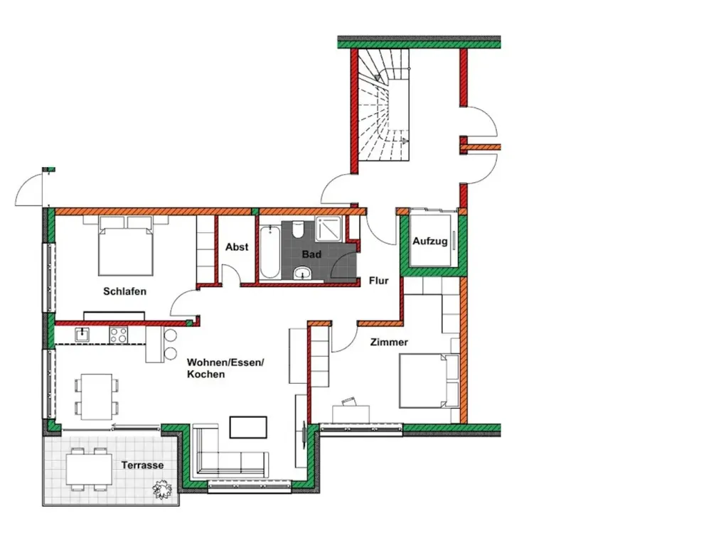 FERIENWOHNUNG (auch längerfristig) bzw. GEWERBEEINHEIT, 3-Zimmer in Ailingen