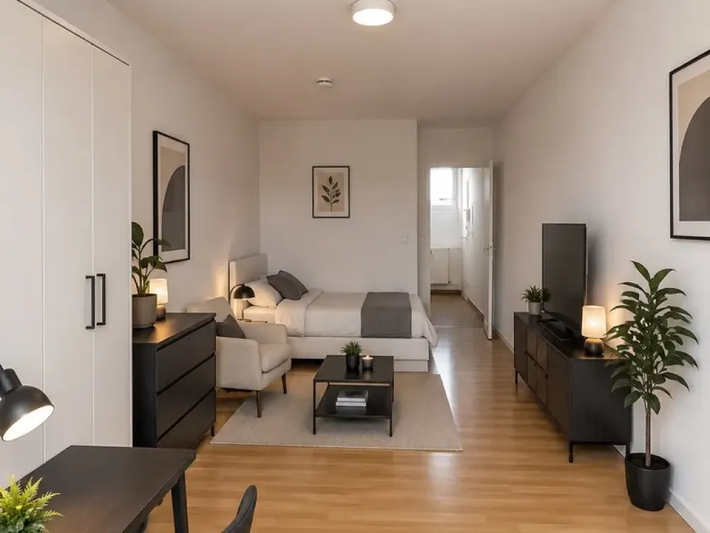 Frisch sanierte und möblierte 1-Zimmer-Wohnung mit Einbauküche in Charlottenburg**