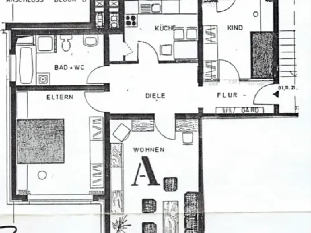 3-Room Apartment, 82 m² plus Parking Space