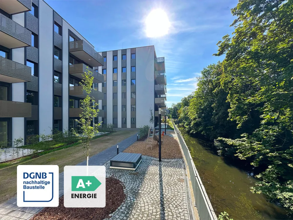 * JETZT BESICHTIGEN ! NEUBAU 3 Zimmer * Terrasse & Garten * TG * Wärmepumpe *