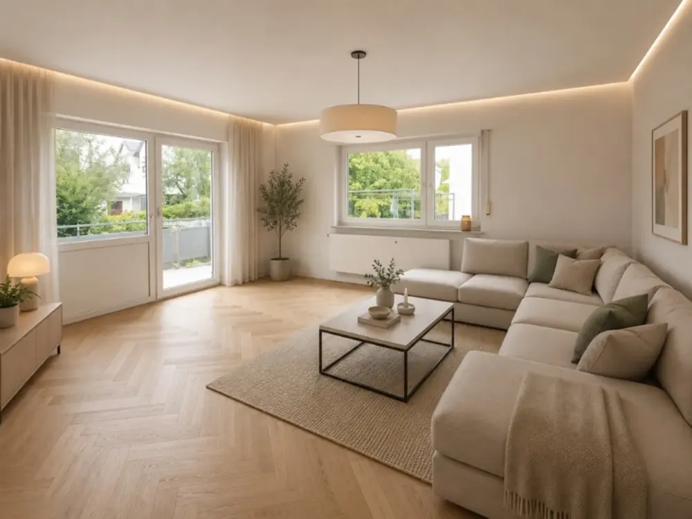 Erstbezug nach Komplettsanierung: 3 Zimmer mit Balkon und Garage in Stetten