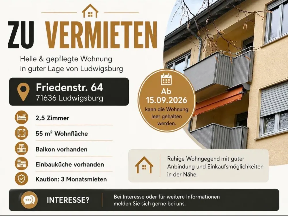 Wohnung zu vermieten