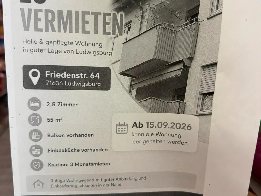 Wohnung zu vermieten
