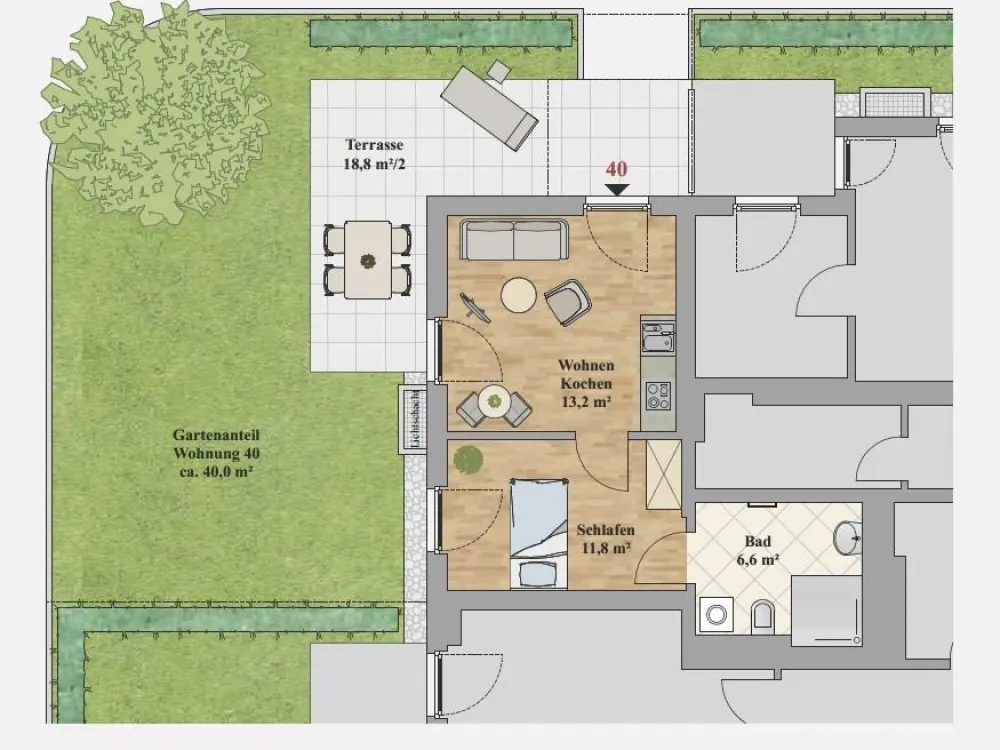 Barrierefreie Erdgeschoßwohnung mit 40m² Terrasse & exklusiver Ausstattung wartet auf Sie!