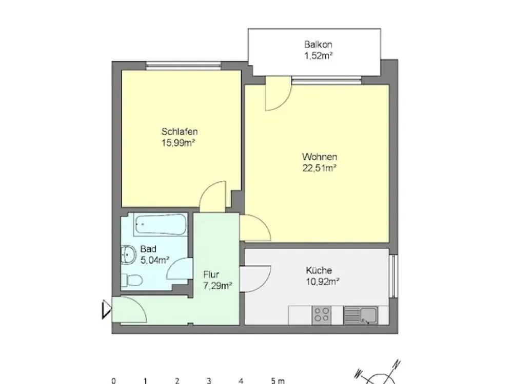 Ruhig gelegene 2-Zimmer-Wohnung in Dortmund-Wickede / WBS erforderlich! / Mind. 2 Personen Haushalt