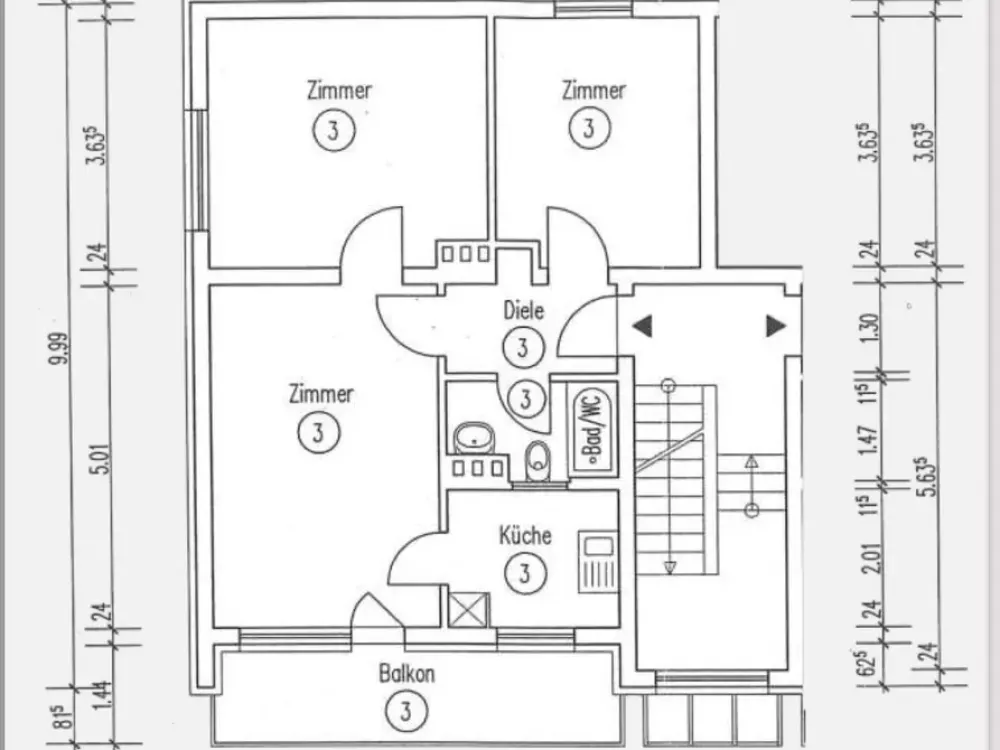 Friendly 3-Room Apartment in Düsseldorf