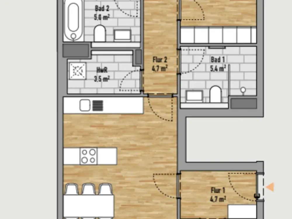 Alltagstaugliche 4-Zimmer-Wohnung in Berlin Mitte