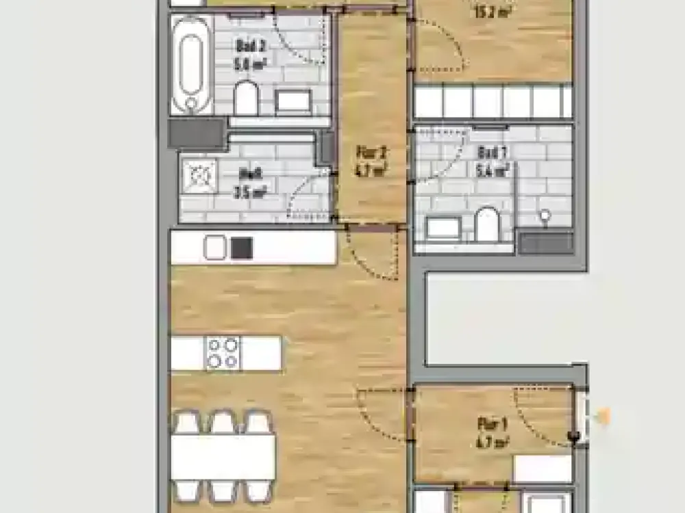 Alltagstaugliche 4-Zimmer-Wohnung in Berlin Mitte