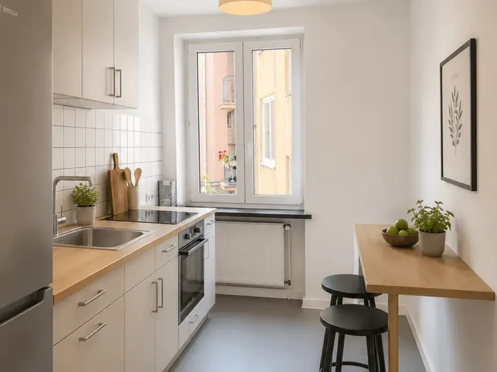 Großzügige 1-Zimmer-Wohnung mit optisch getrenntem Wohn- und Schlafbereich in Unterbilk