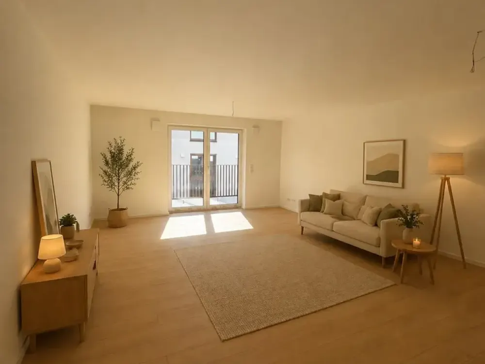 ATTENTION!Stilvolle 1-Zimmer Wohnung mit Balkon und EBK in Neuberg. AO#9